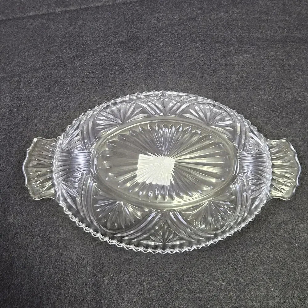 Mikasa Royal Suite Hostess Server Lead Crystal Dish QQ228/349 Japan Wedding Tray
